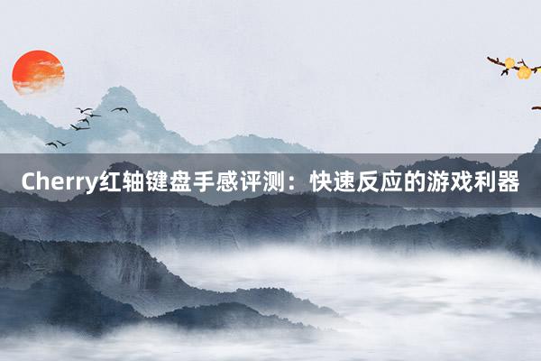 Cherry红轴键盘手感评测：快速反应的游戏利器