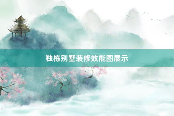 独栋别墅装修效能图展示